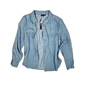 Jluxlabel - Small - Womens Jean button up. FREE Shipping.
